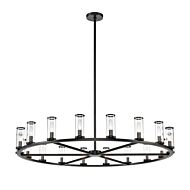 Alora Revolve 18 Light Chandelier in Urban Bronze And Clear Glass