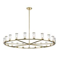 Alora Revolve 21 Light Chandelier tural Brass And Clear Glass
