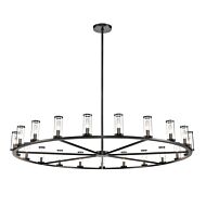 Alora Revolve 21 Light Chandelier in Urban Bronze And Clear Glass