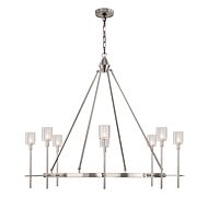 Alora Salita 8 Light Chandelier in Polished Nickel And Clear Crystal