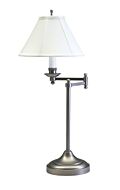 Club 1-Light Table Lamp in Antique Silver