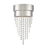 Crystorama Clarksen 2 Light Wall Sconce in Polished Nickel with Hand Cut Crystal Crystals