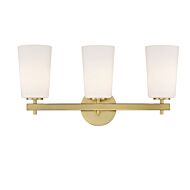 Colton 3-Light Wall Mount in Aged Brass