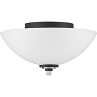 Quoizel Conrad 2 Light 13 Inch Ceiling Light in Brushed Nickel