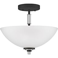 Quoizel Conrad 2 Light 13 Inch Ceiling Light in Brushed Nickel