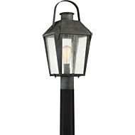 Quoizel Carriage 10 Inch Outdoor Post Light in Mottled Black