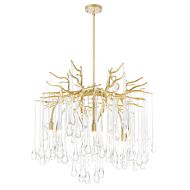 CWI Anita 6 Light Chandelier With Gold Leaf Finish