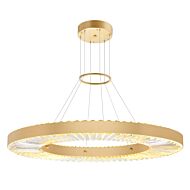 CWI Bjoux LED Chandelier With Sun Gold Finish
