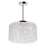 CWI Claire 10 Light Drum Shade Chandelier With Chrome Finish