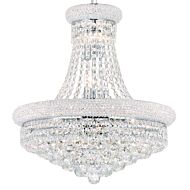 CWI Empire 14 Light Down Chandelier With Chrome Finish