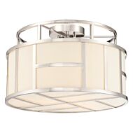 Libby Langdon for Crystorama Danielson 3 Light 17 Inch Ceiling Light in Polished Nickel