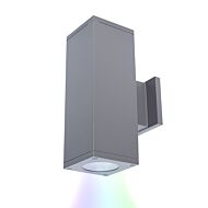 Cube Arch 2-Light LED Wall Light in Graphite