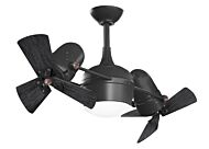 Dagny 3-Speed AC 38" Ceiling Fan w/ Integrated Light Kit in Matte Black with Matte Black blades