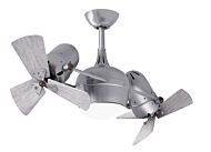 Dagny 3-Speed AC 38" Ceiling Fan w/ Integrated Light Kit in Brushed Nickel with Barnwood Tone blades