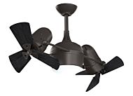 Dagny 3-Speed AC 38" Ceiling Fan w/ Integrated Light Kit in Textured Bronze with Matte Black blades