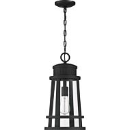 Quoizel Dunham 10 Inch Outdoor Hanging Light in Earth Black