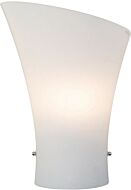 ET2 Conico 8.5 Inch Opal White Glass Wall Sconce in Satin Nickel