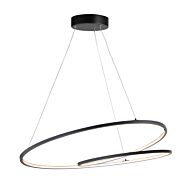 Cycle 1-Light LED Pendant in Black