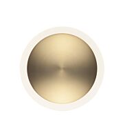 Saucer 1-Light LED Wall Sconce in Black with Gold
