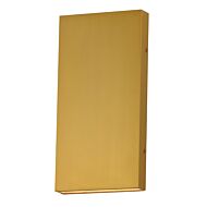 Brik 2-Light LED Wall Sconce in Natural Aged Brass