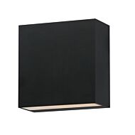 Cubed 1-Light LED Outdoor Wall Sconce in Black
