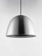 Fungo 1-Light LED Pendant in Satin Nickel with Black