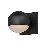 Modular 1-Light LED Outdoor Wall Sconce in Black