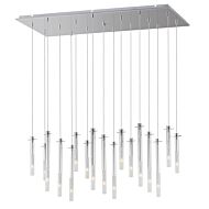 Pipette 17-Light LED Pendant in Polished Chrome