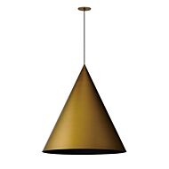 Pitch 1-Light LED Pendant in Antique Brass