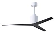Eliza 6-Speed DC 56" Ceiling Fan in Gloss White with Matte Black blades