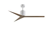 Eliza 6-Speed DC 56" Ceiling Fan in Gloss White with Gray Ash Tone blades