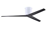 Eliza 6-Speed DC 56" Ceiling Fan in Gloss White with Matte Black blades