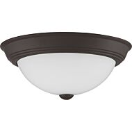 Quoizel Erwin 2 Light 13 Inch Ceiling Light in Old Bronze