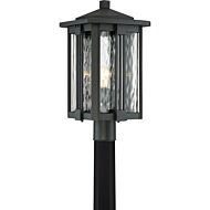 Quoizel Everglade 11 Inch Outdoor Post Light in Earth Black