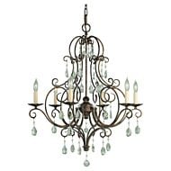 Feiss Chateau Collection 6 Light Chandelier in Bronze Finish