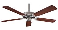Minka Aire Contractor 42 Inch Ceiling Fan in Brushed Steel W/ Dark Walnut