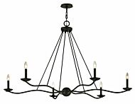 Troy Sawyer 6 Light Chandelier in Forged Iron