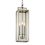 Troy Beckham 3 Light 21 Inch Pendant Light in Polished Stainless
