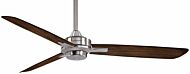 Minka Aire Rudolph 52 Inch Ceiling Fan in Brushed Nickel with Medium Maple Blades