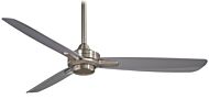 Minka Aire Rudolph 52 Inch Ceiling Fan in Brushed Nickel with Silver Blades