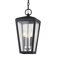 Troy Mariden 3 Light Outdoor Hanging Light in Textured Black