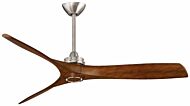 Minka Aire Aviation 60 Inch Ceiling Fan in Brushed Nickel with Distressed Koa