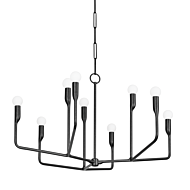 Norman 9-Light Chandelier in Forged Iron