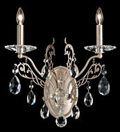 Filigrae 2-Light Wall Sconce in Antique Silver