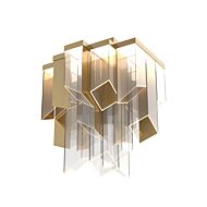 Rowland LED Flush Mount Ceiling Light in Titanium Gold