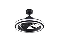 Fanimation Gleam 16 Inch LED Indoor Ceiling Fan in Black with Opal Frosted Glass