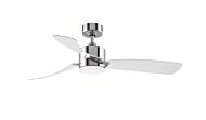 Fanimation SculptAire 52 Inch LED Indoor Ceiling Fan in Chrome with Opal Frosted Glass