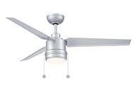 PC with DC 1-Light 52" Ceiling Fan in Silver