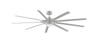 Fanimation Odyn 84 Inch Indoor/Outdoor 9 Blade Ceiling Fan with Light in Matte White