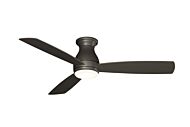 Fanimation Hugh 52 Inch LED Indoor/Outdoor Flush Mount Ceiling Fan in Matte Greige with Opal Frosted Glass